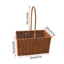 panier de rangement tissé à la main pour jardin et pique-nique