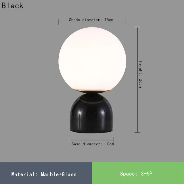 lampe à poser en marbre et verre pour intérieur élégant - vue 8 sur 9