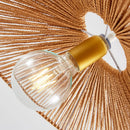 lampe suspendue en rotin tissé style sud-est asiatique