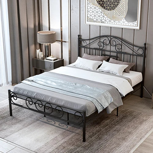 Modern minimalist hotel rental room, 1.8-meter single and double bed, wrought iron bed - vue 11 sur 11