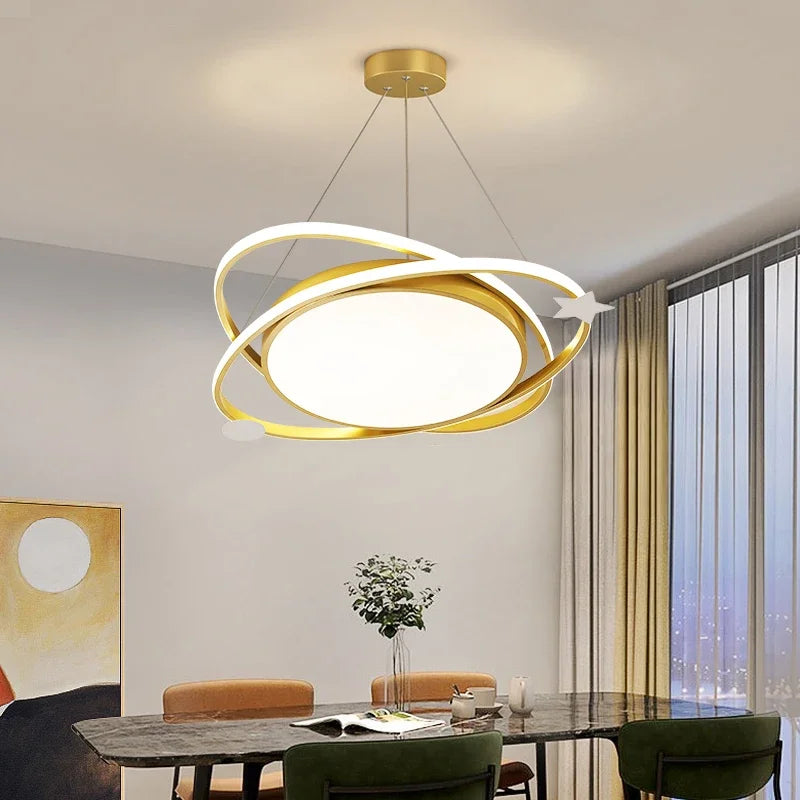 plafonnier led suspendu design moderne pour intérieur décoratif - vue 4 sur 18