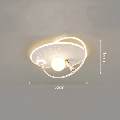 Modern minimalist astronaut planet decorative ceiling light for children - vue 13 sur 12