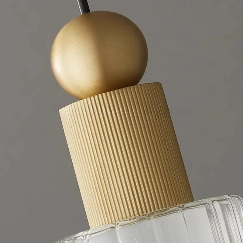 suspension en laiton doré design moderne pour intérieur élégant - vue 7 sur 8