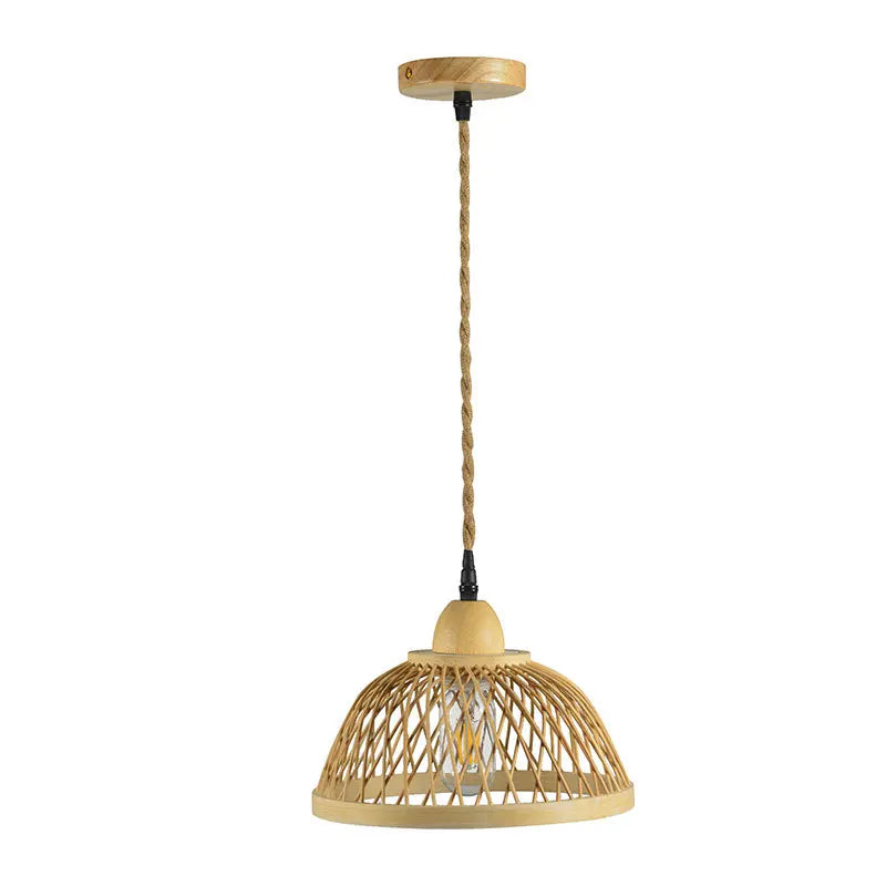 Vintage folding wooden wall light retro bamboo café decor