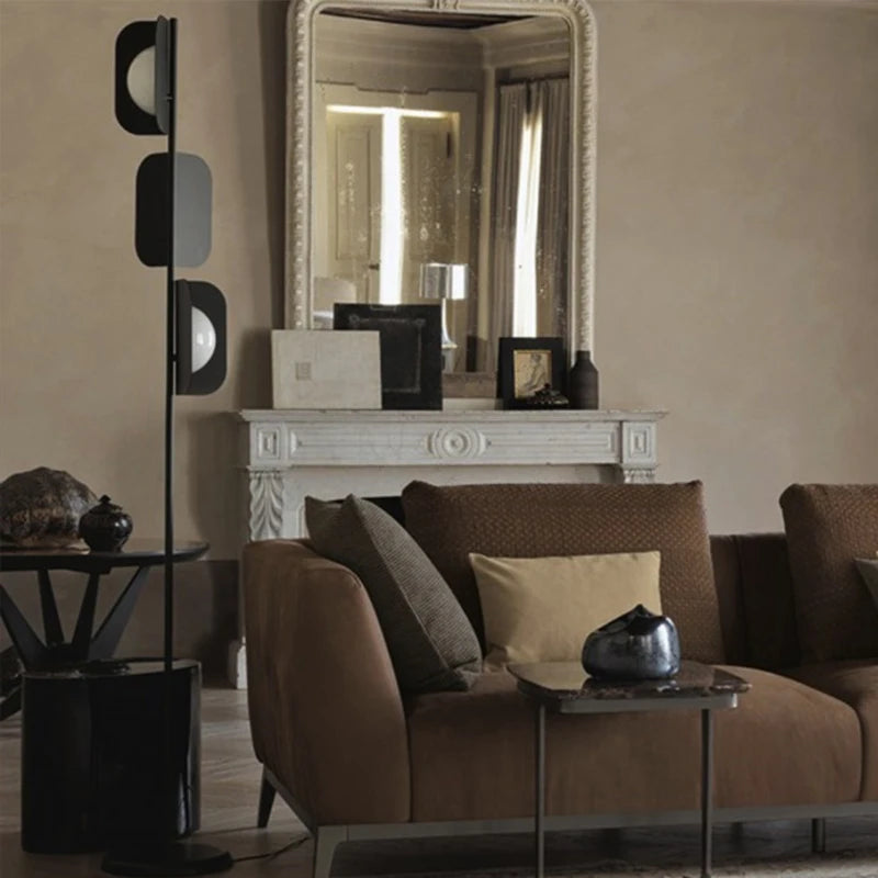 Minimalist marble floor lamp for modern interior decor - vue 4 sur 8
