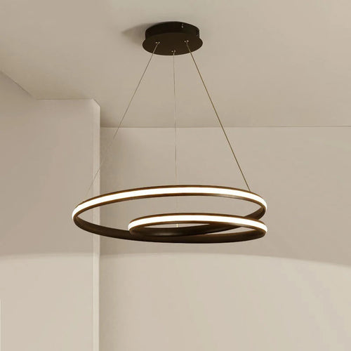 Suspension modernes à Led de couleur noir et blanc - vue 2 sur 8