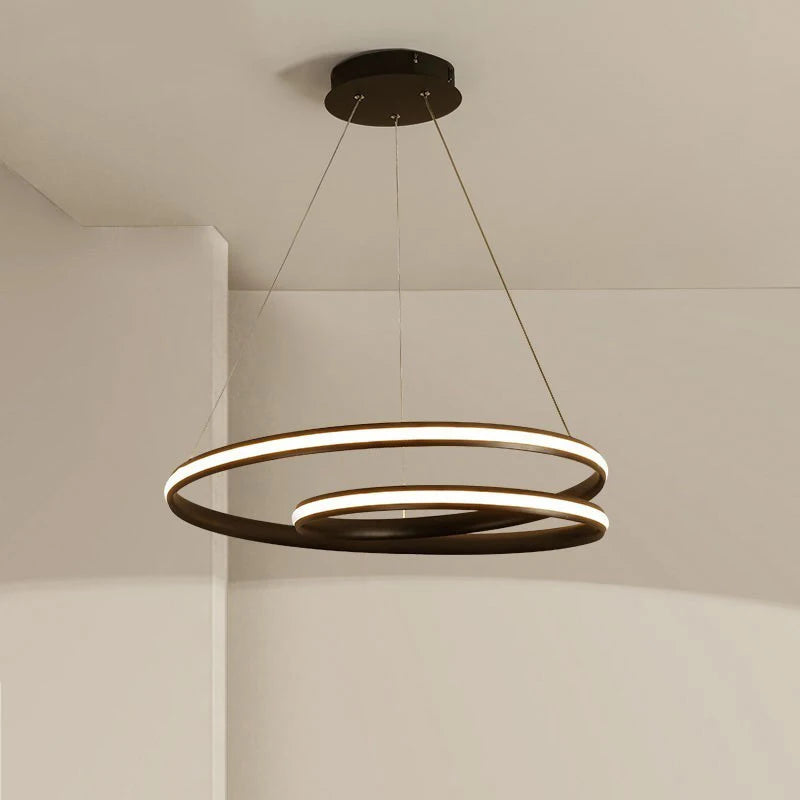 Suspension modernes à Led de couleur noir et blanc