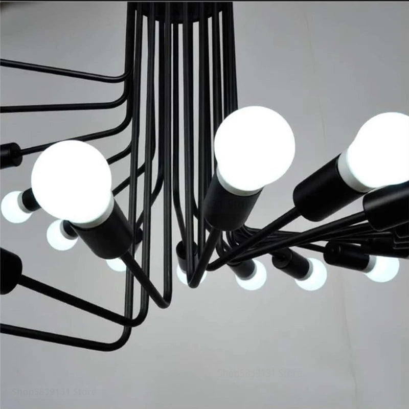lustre moderne à LED style nordique pour loft et restaurant - vue 6 sur 11