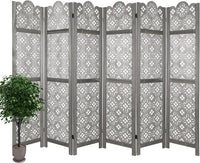 Carved Room Dividers,6 Panel Room Divider With Hand Carved Vintage Style Room Dividers And Folding Privacy Screens