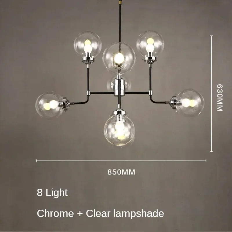 lustre artistique en verre pour décoration intérieure moderne - vue 17 sur 24
