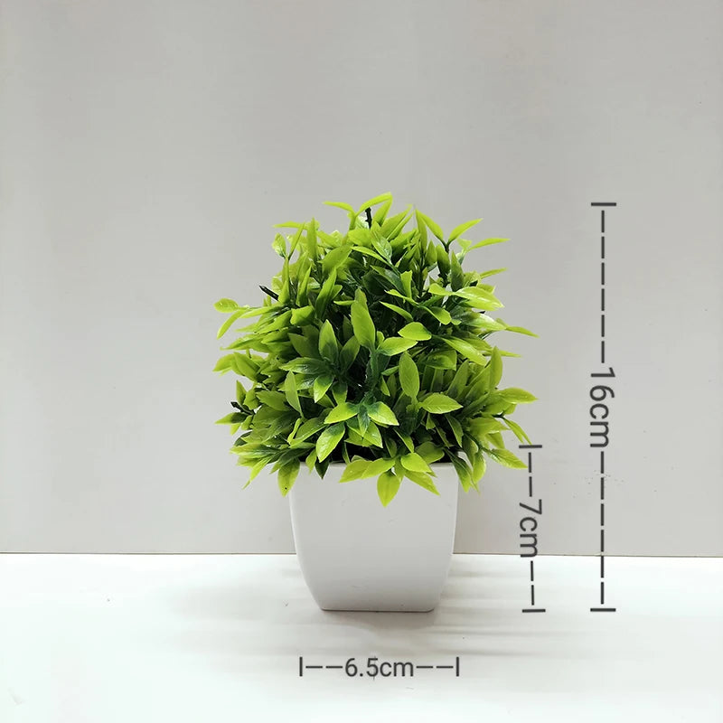 plante artificielle en pot pour décoration de bureau et jardin - vue 10 sur 45