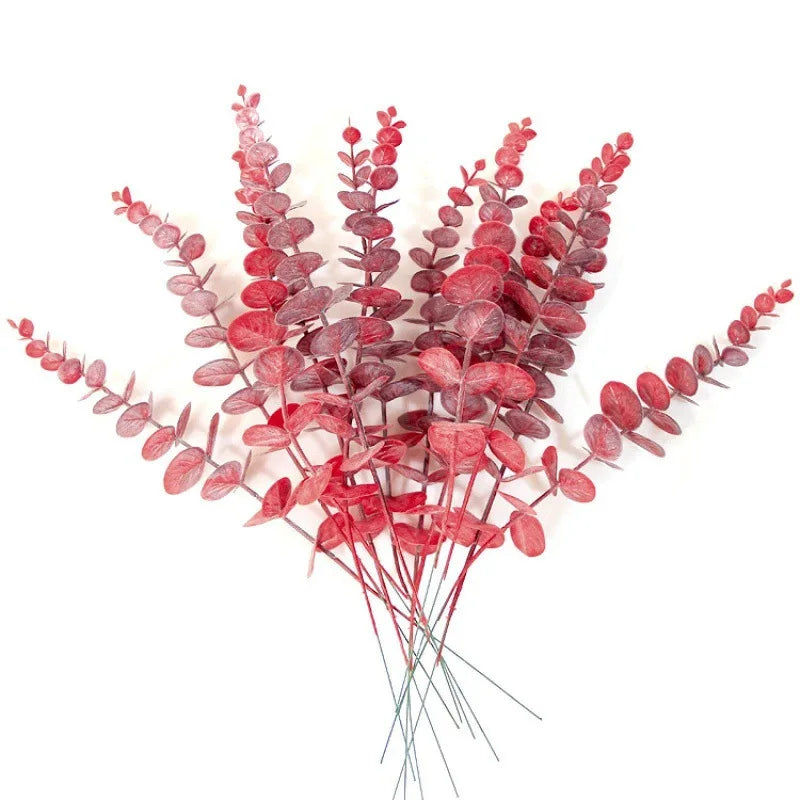 Artificial Eucalyptus Leaves, Green Plant Branches for Wedding Party, Home Garden, Table Decoration, Wreath, Outdoor 10/20/50Pcs - vue 6 sur 7