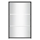 Shoe cabinet with mirror 3 levels black 63x17x102.5 cm
