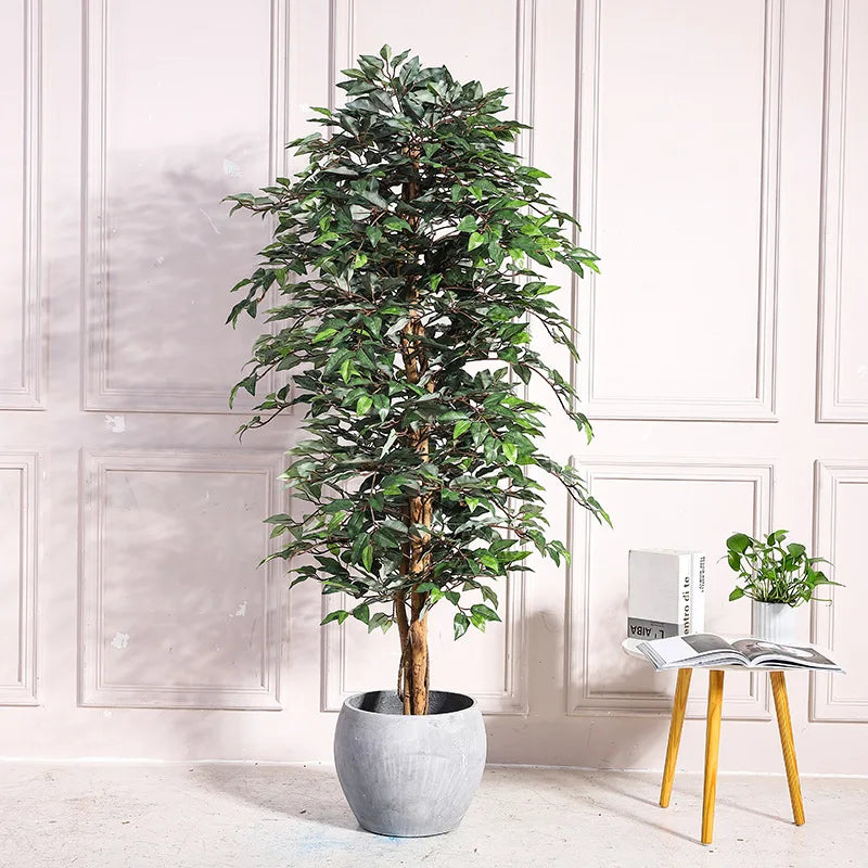 arbre de banyan artificiel en pot pour décoration intérieure et extérieure - vue 8 sur 8