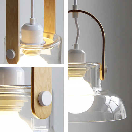 suspension moderne en verre avec fil réglable pour décoration intérieure