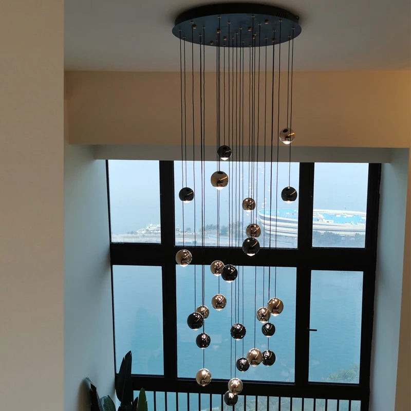 lustre sphérique led minimaliste de luxe pour hôtel - vue 3 sur 17