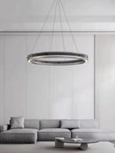 suspension circulaire en verre minimaliste design créatif en aluminium