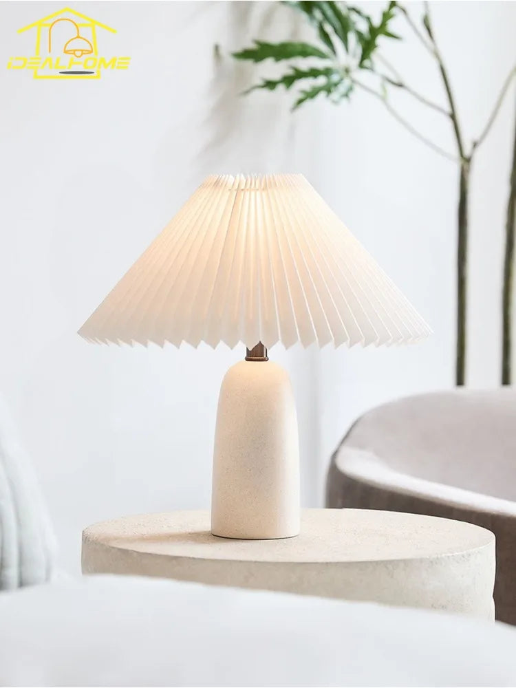 Minimalist nordic design ceramic table lamp - vue 9 sur 9