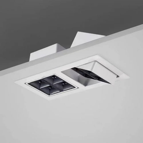 Nordic embedded Career chip bean gall spotlight, 1 head 2 head 3 head 8W/12W living room ceiling grill lamp downlight spotlight - vue 4 sur 12