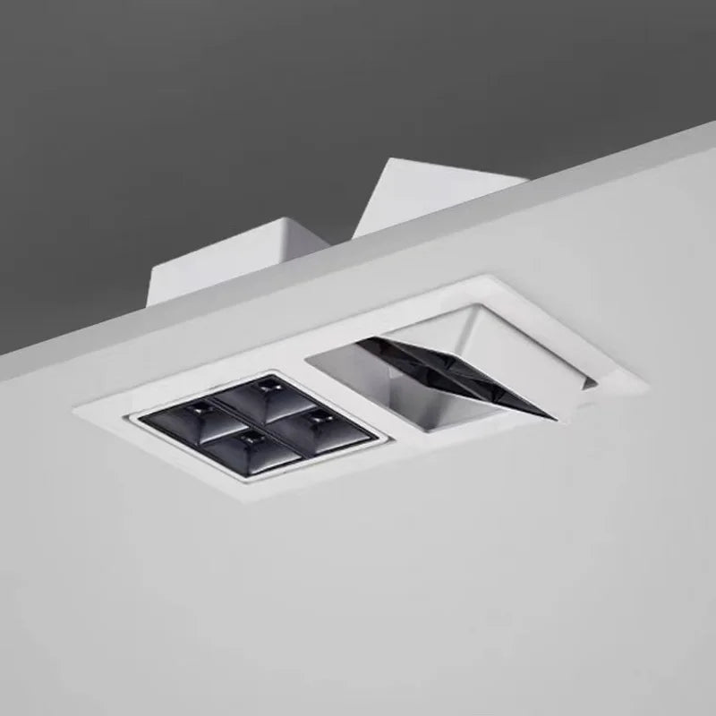 Nordic embedded Career chip bean gall spotlight, 1 head 2 head 3 head 8W/12W living room ceiling grill lamp downlight spotlight - vue 3 sur 12