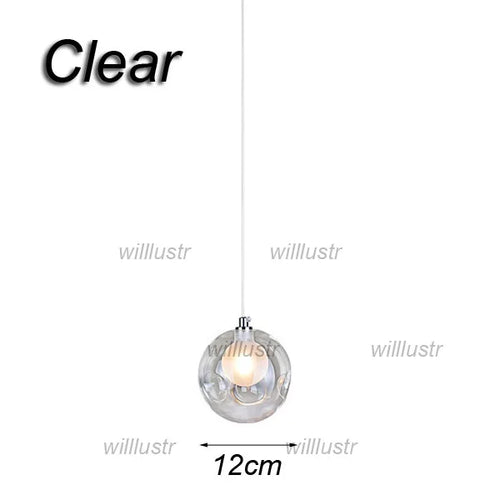 Mouth-blown glass pendant with colourful bubbles for hotel, boutique or nursery - vue 14 sur 24