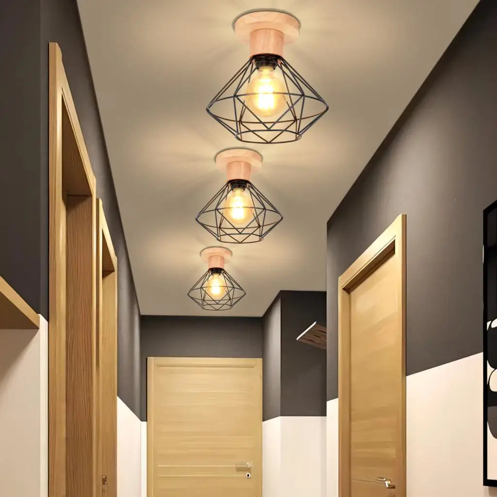 luminaires suspendus en métal style industriel rétro loft pour restaurant bar - vue 11 sur 12