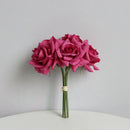 bouquet de roses artificielles à bords bouclés pour mariage et décoration