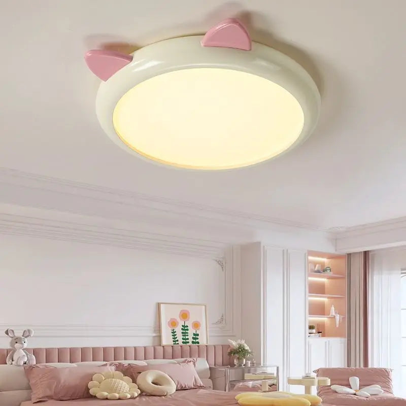plafonnier dessin animé chaton spectre complet luminaires argent - vue 3 sur 9
