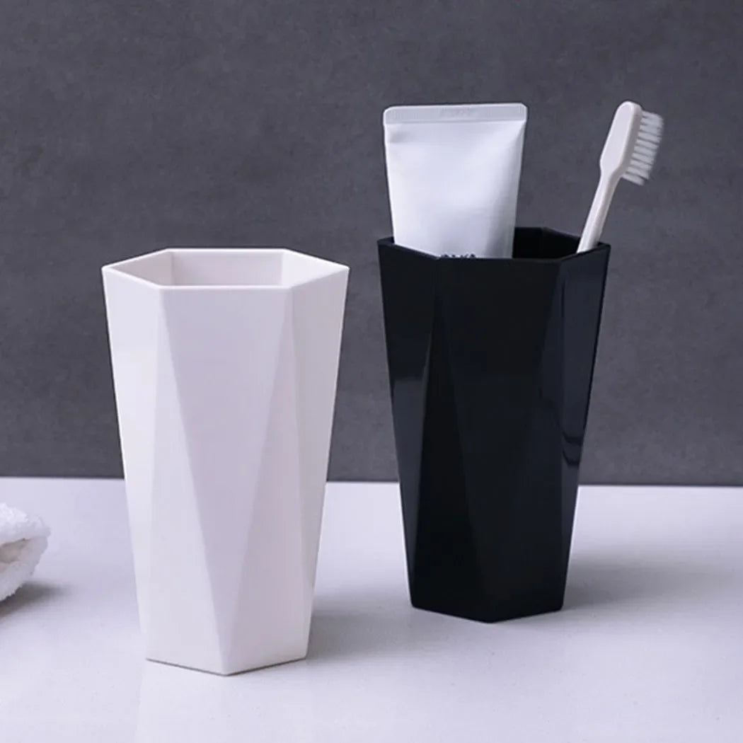 gobelet pour bain de bouche et brosse à dents en plastique solide - vue 6 sur 9