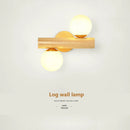 applique murale led nordique en verre et bois réglable moderne