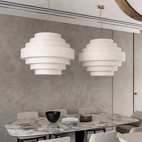 suspension lampe à boule en tissu nordique design artistique pour restaurants - vue 5 sur 11