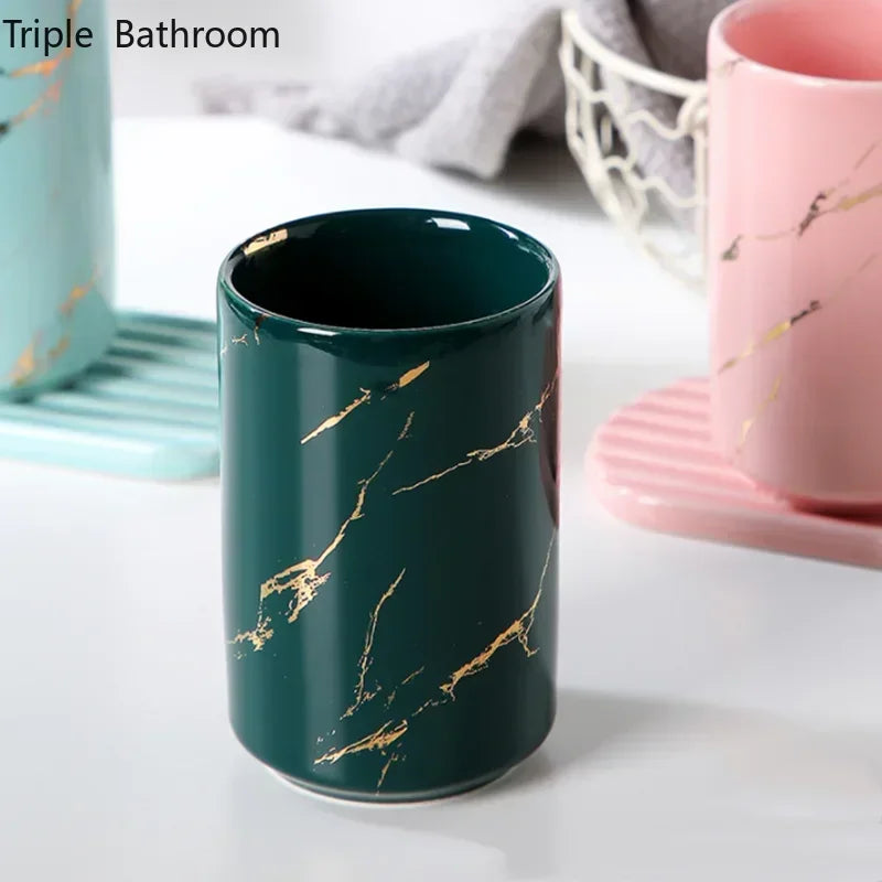 tasse en céramique pour couple porte-brosse à dents et rangement - vue 6 sur 22