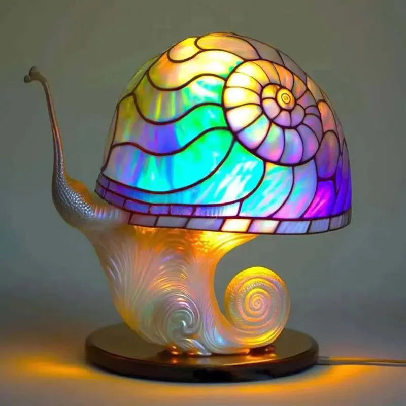 Lampe de Table Vintage en résine teintée champignon - vue 4 sur 8