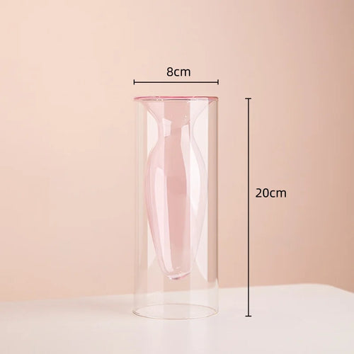vase en verre teinté pour terrarium et décoration florale