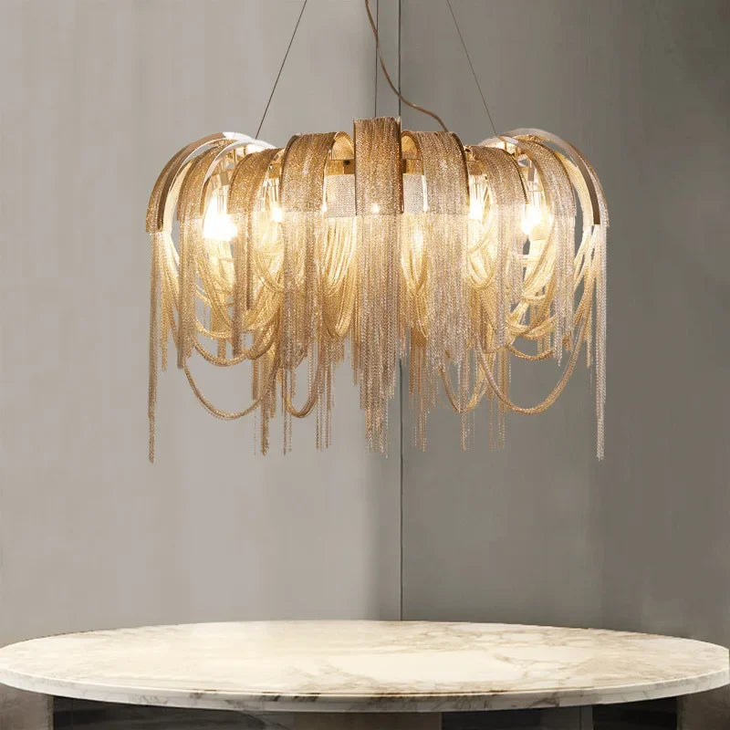 suspension en aluminium avec éclairage led moderne intérieur - vue 5 sur 10