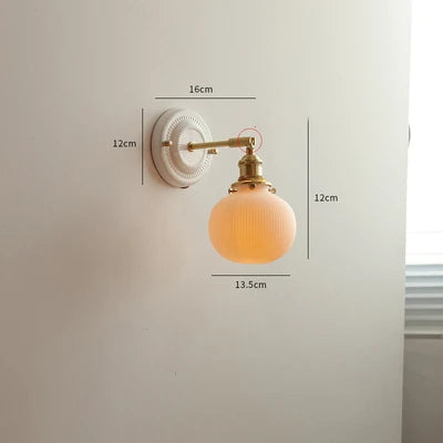 Applique LED nordique japonaise cuivre blanc - vue 18 sur 23