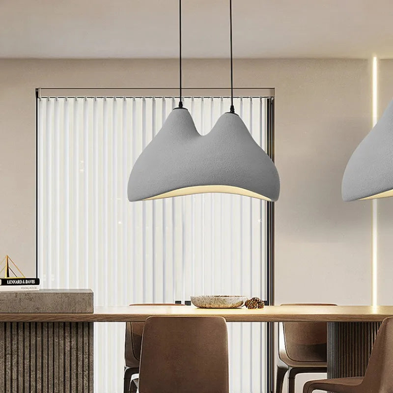 suspension Nordique Wabi Sabi E27 lumières Restaurant style crème chambre décoration de la maison LED - vue 6 sur 10