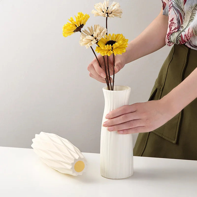 vase nordique en plastique pour fleurs décoration moderne maison - vue 3 sur 12