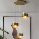 Modern minimalist gold art glass pendant light