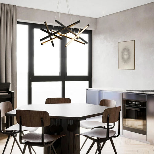 lustre minimaliste design lumière géométrique pour intérieur élégant - vue 2 sur 12