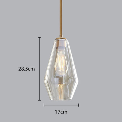 Modern Nordic glass pendant light, creative minimalist style - vue 15 sur 14