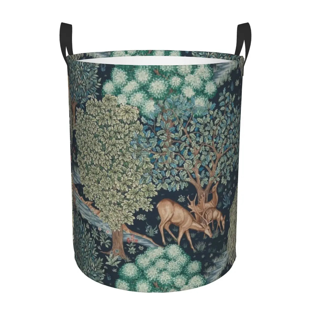 panier à linge pliable floral pour rangement jouets bébé - vue 12 sur 30
