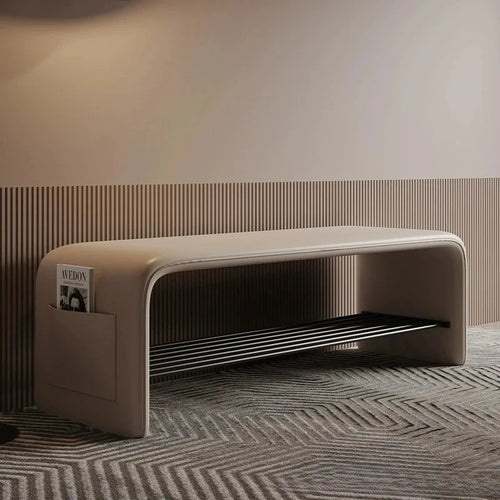 Doorway Shoe-changing Stool, Shoe Cabinet Storage, Two-purpose All-in-one Stool, Bedroom Simple Bedside Bench for Sitting - vue 6 sur 11