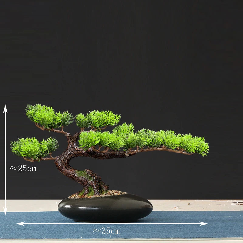 faux arbre bonsaï décoratif pour salon et aménagement paysager - vue 8 sur 36
