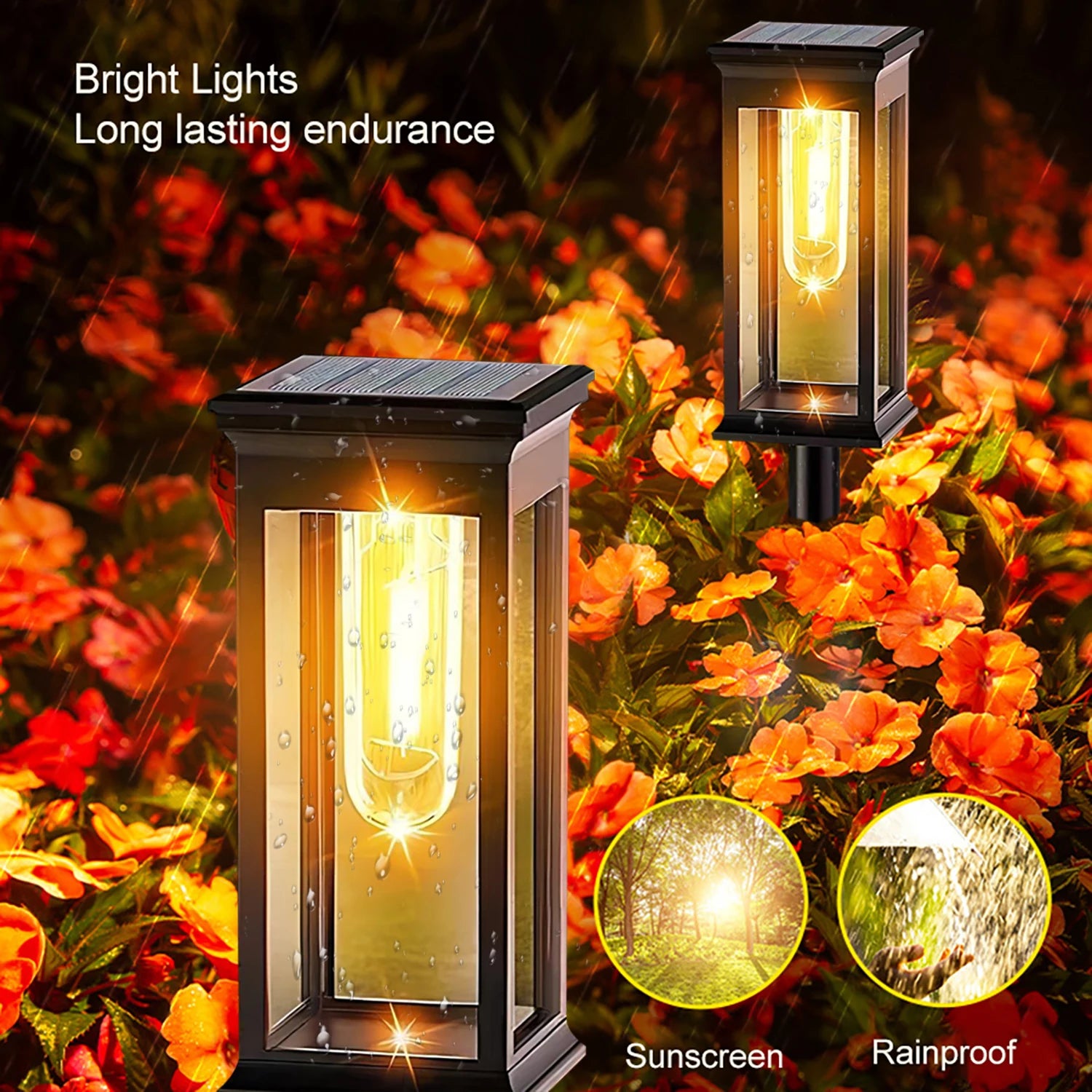 LED solaire extérieur voie lumières tungstène Filament ampoule solaire chemin passerelle éclairage étanche paysage cour pelouse allée - vue 5 sur 8