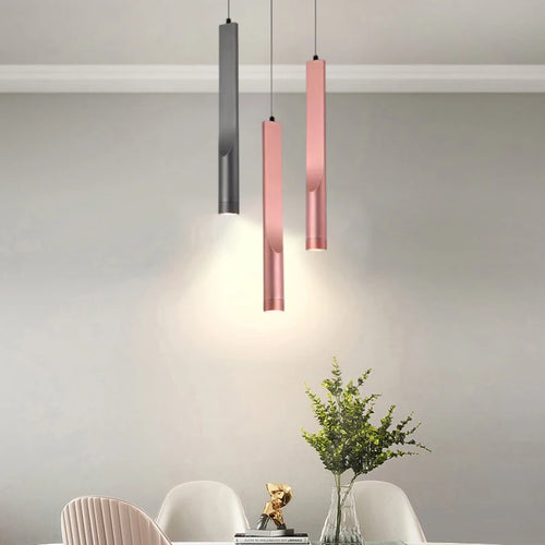 lustre moderne minimaliste en aluminium