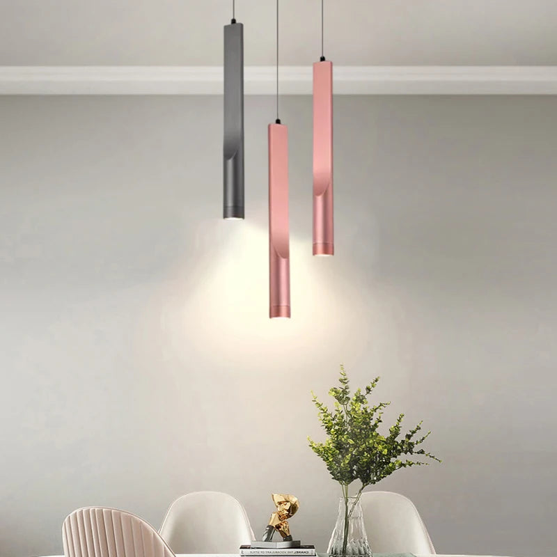 lustre moderne minimaliste en aluminium