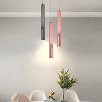Black and rose gold aluminium pendant light minimalist style 3000K modern