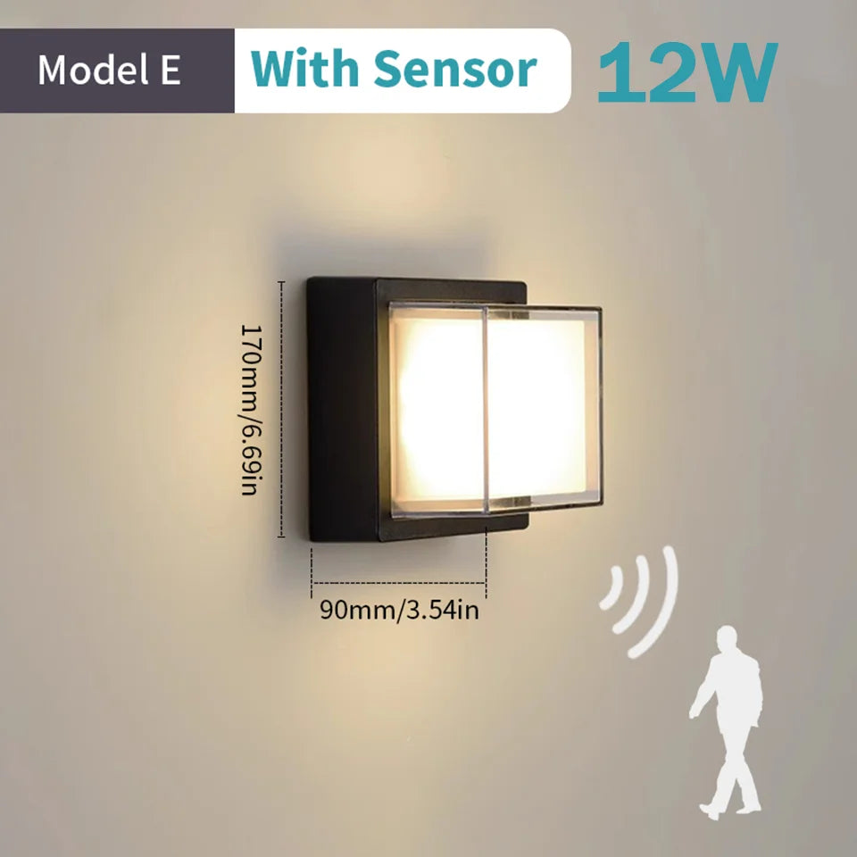 applique murale led extérieure avec détecteur de mouvement automatique - vue 9 sur 20