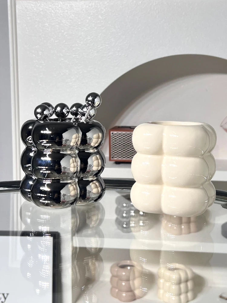 fourchette à fruits en acier inoxydable avec support de rangement - vue 5 sur 12